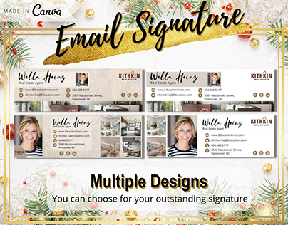 Email signature template, Realtor Email signature