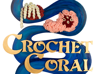 Crochet Coral Foamcore Sign