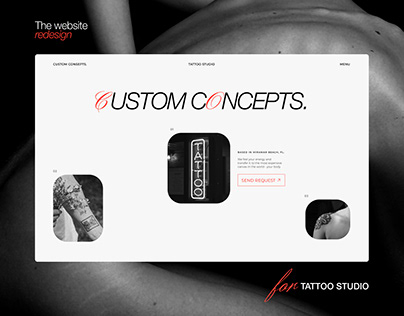 Website redesign for a tattoo studio