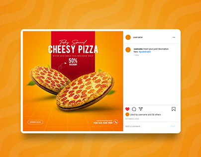 Pizza Social Media Post Design