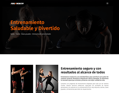 Athletic gym landing page