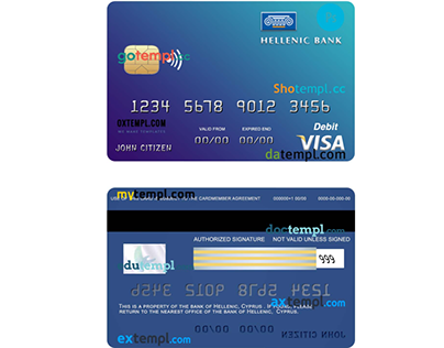 Cyprus Hellenic bank visa credit card