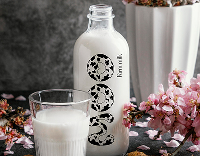 Farm milk logo / Фермерское молоко логотип