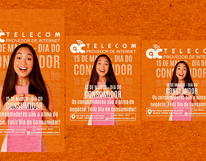 Kit mídia social AC Telecom: Dia do consumidor