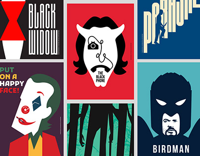 Collection minimalist posters of movies