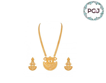 Perfect Maeghan Gold Necklace By PC Jeweller