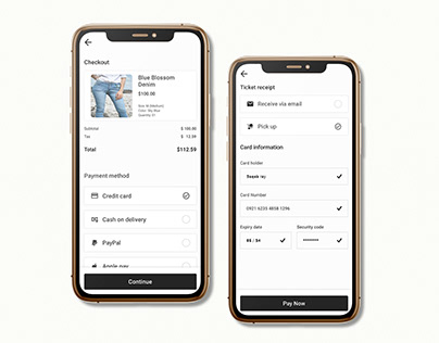 Credit Card Check out page app UI Design