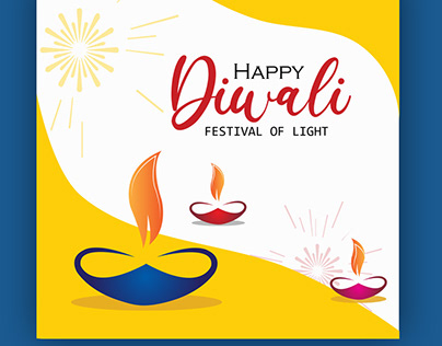 Happy Diwali free vector template
