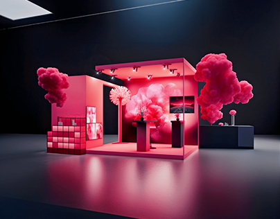 Ethereal Blossom: Conceptual Exhibit Stand Design
