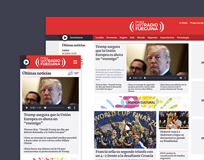La 97 Radio Fueguina Website Redesign