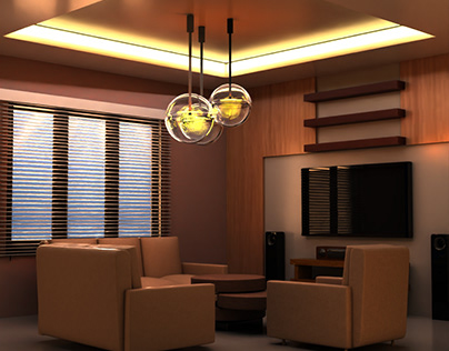 3D modeling -Living room