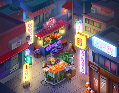 Street food location for Factory Empire game