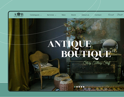 Antiques shop website design