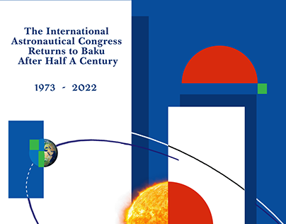 Astronautical Congress Bauhaus style poster