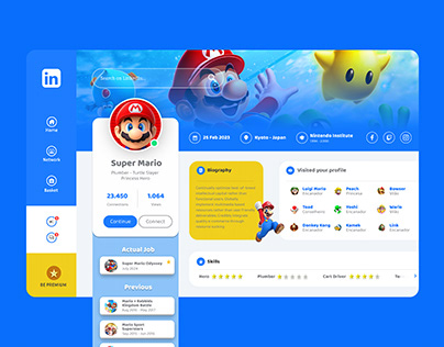 Super Mario Concept - LinkdIn Profile