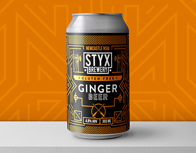 Styx Brewery Ginger Beer Label Design