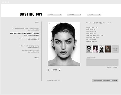 Casting 601 CMS / Backend