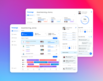 Project thumbnail - Task & Time Management Dashboard UI