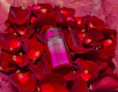 perfume in rose petals