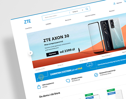 ZTE eCommerce web and mobile design