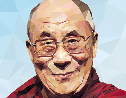 Dalai Lama Poly Graphic