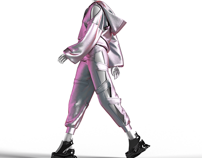 Hoodie Jacket with Strap Joggers / Virtual Fashion 3D