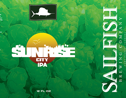 Sailfish Brewery-Sunrise City IPA Label