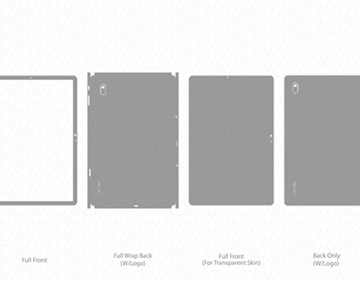 Galaxy Tab S7 FE Skin Template Vector 2021