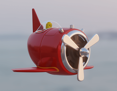 3D Toy Plane Animation