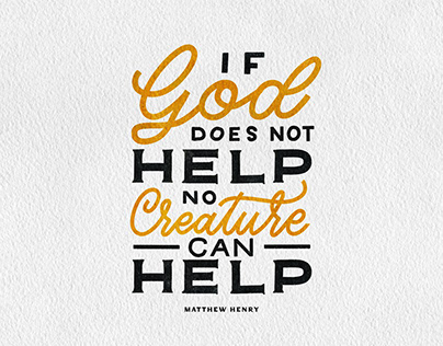 Hand Lettered Matthew Henry Quote