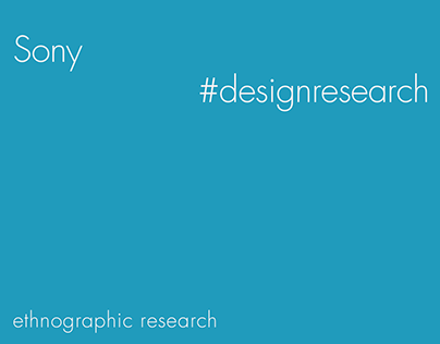 Ethnographic research for foresight design