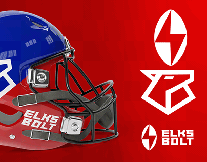 Elks Bolt Football Team Logo