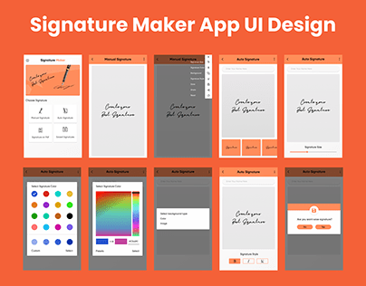 Signature Maker App UI Design