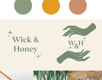 Rebrand, brand identity, candles, earthy, sage, bright,