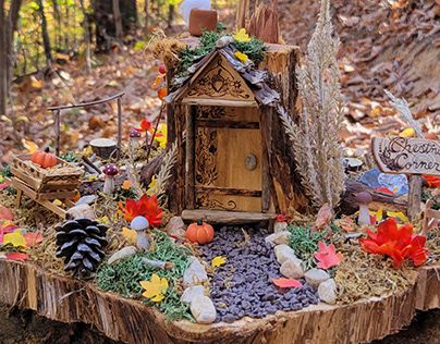 Autumn Fairy House Sculpture