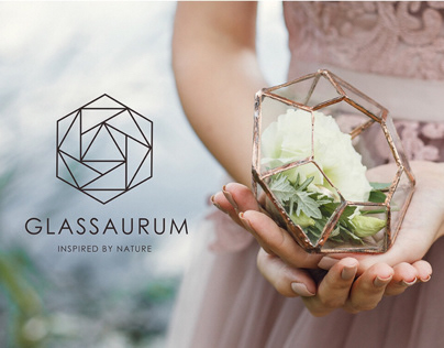 Glassaurum - logo for stained glass decor company