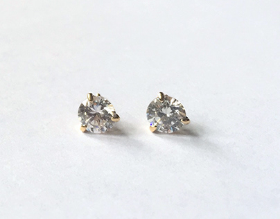 Martini Setting - Diamond Earrings