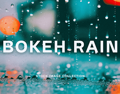 Bokeh Rain Stock Image