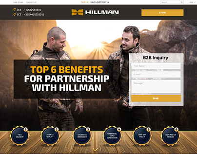 Landing Page Redesign for Hillman Hunting