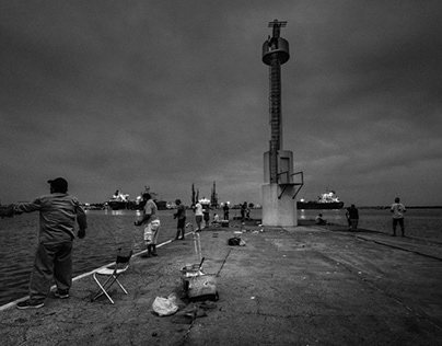 Fishing in the port of Veracruz