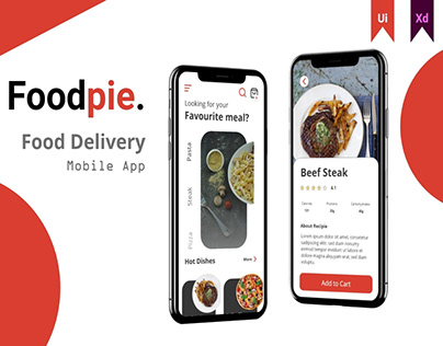 Food Delivery Mobile App-UI/UX Design + Prototyping