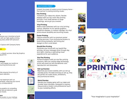 Brochure design for Printing Comapny