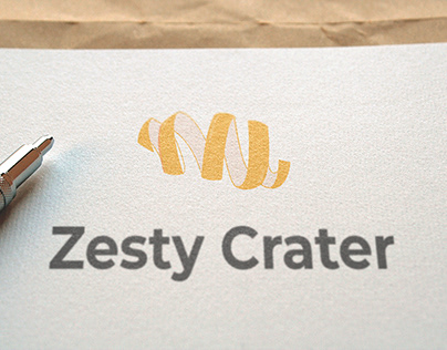 "Zesty crater " a minimal logo design
