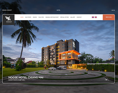 Project thumbnail - Moose Hotel Chiangmai - Hotel Website