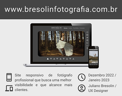 Design do site Bresolin Fotografia