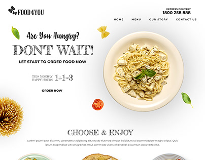 Food 4 U Simple PSD To WordPress website design