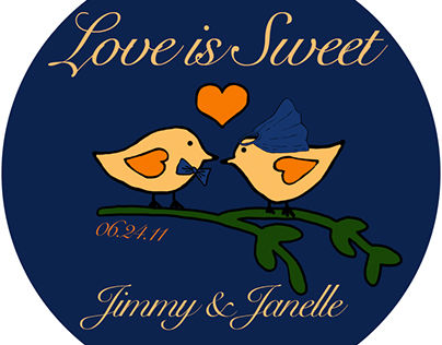 Jimmy and Janelle Marinez: Wedding GiftBag Stickers