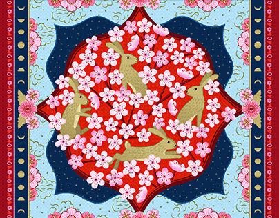 Bunnies and Blossoms in Celebration of Lunar New Year