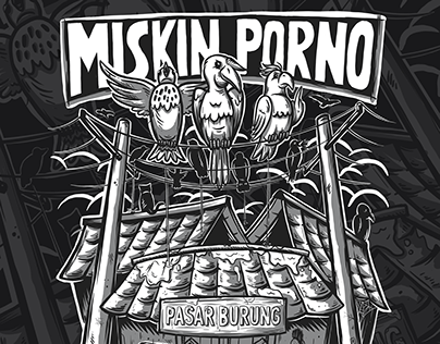 T-shirt illustration for Miskin Porno band