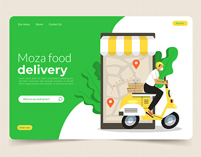 Food Delivery landing page Design